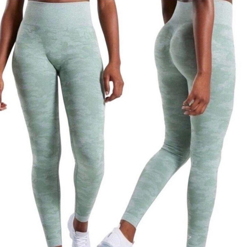 Green camo Gymshark leggings